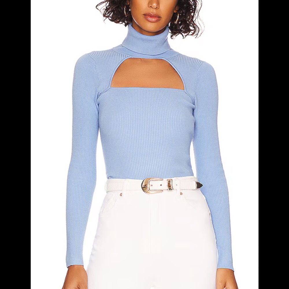 Revolve Camila Coelho Roscoe Sweater in Baby Blue